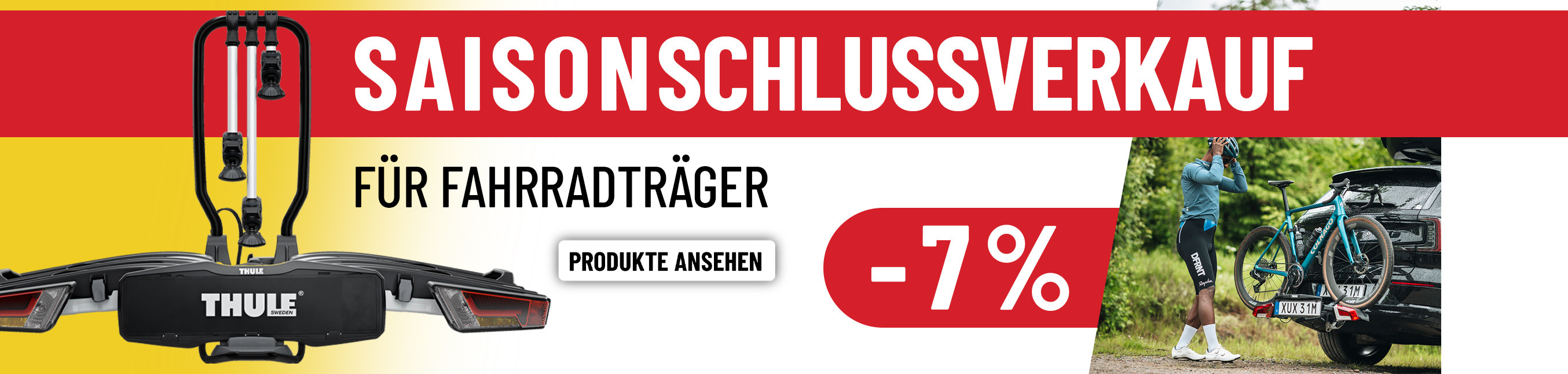 Jetzt 7 % Rabatt auf THULE Fahrradträger sichern!